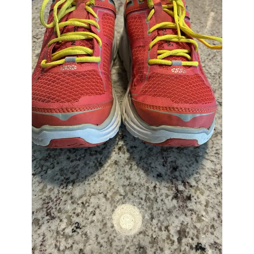 Hoka One One Clifton 1 Road Running Shoes Womens Sz 9 Pink Yellow Coral - Picture 4 of 8